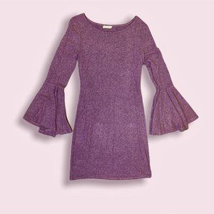 Gorgeous Purple Sweater Dress Size Small Long Sleeve Heart and Hips